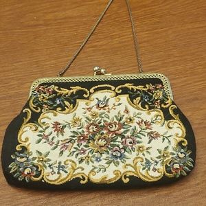 Vintage Flower Embroidered Clutch - image 1